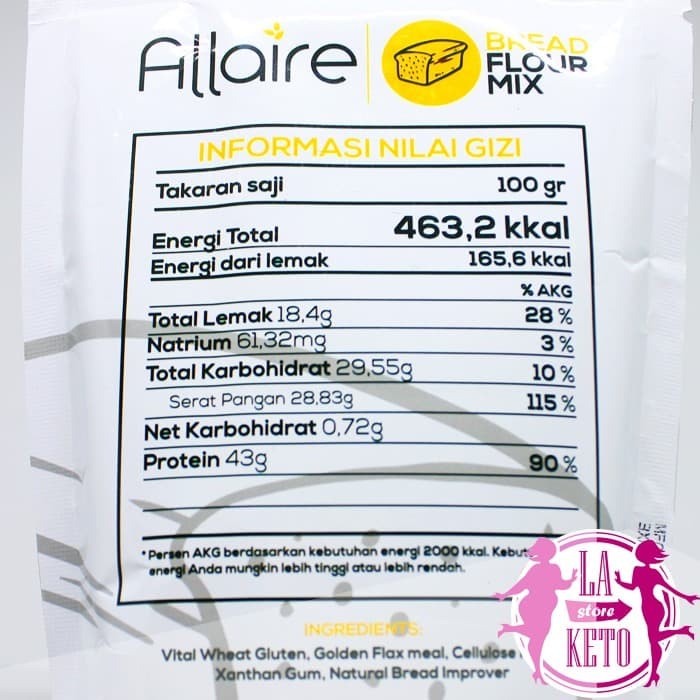 

hbt204tt Allaire Bread Flour 1000 Gr Tepung Roti Keto / Low Carb @1000Gram Da01D100
