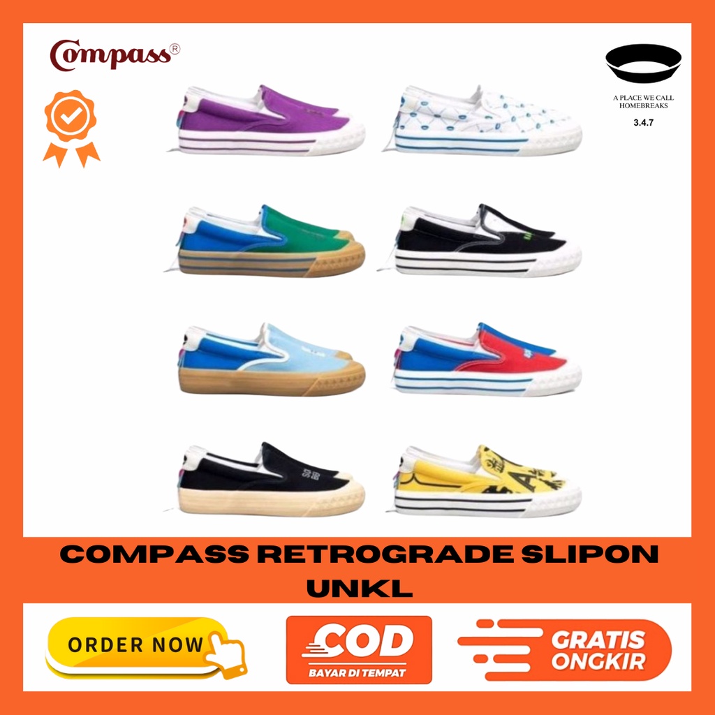 Sepatu Compass x UNKL 347 Retrograde Slip On Series Limited Edition