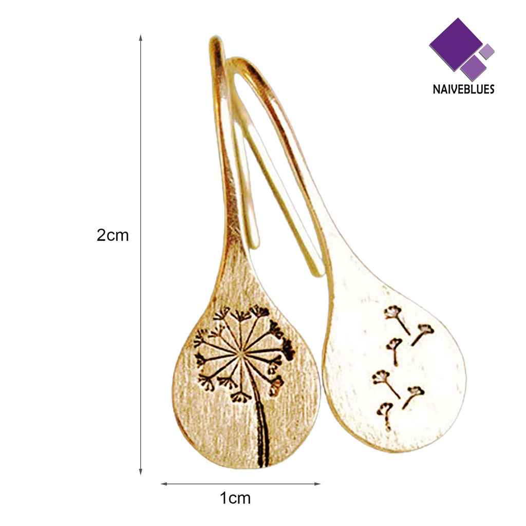Anting Menjuntai Liontin Dandelion Bahan Stainless Steel Untuk Perhiasan