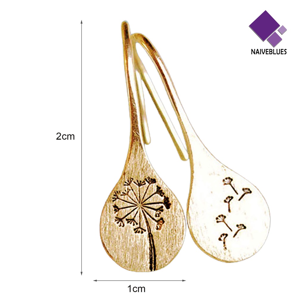 Anting Menjuntai Liontin Dandelion Bahan Stainless Steel Untuk Perhiasan