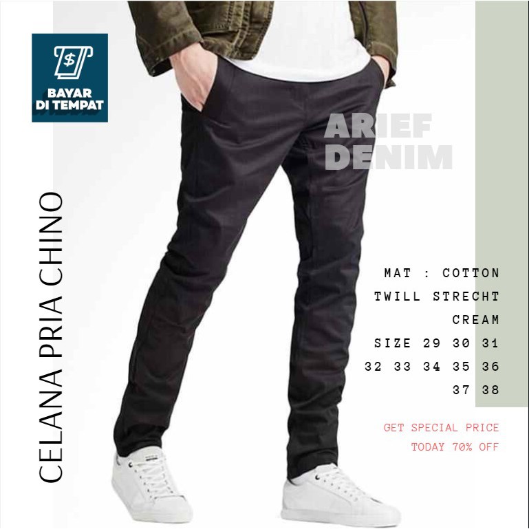 PAKET HEMAT! CELANA Pria SLIMFIT Panjang chino KERJA HARIAN HITAM MOCCA ABU GREY CREAM FREE DOMPET