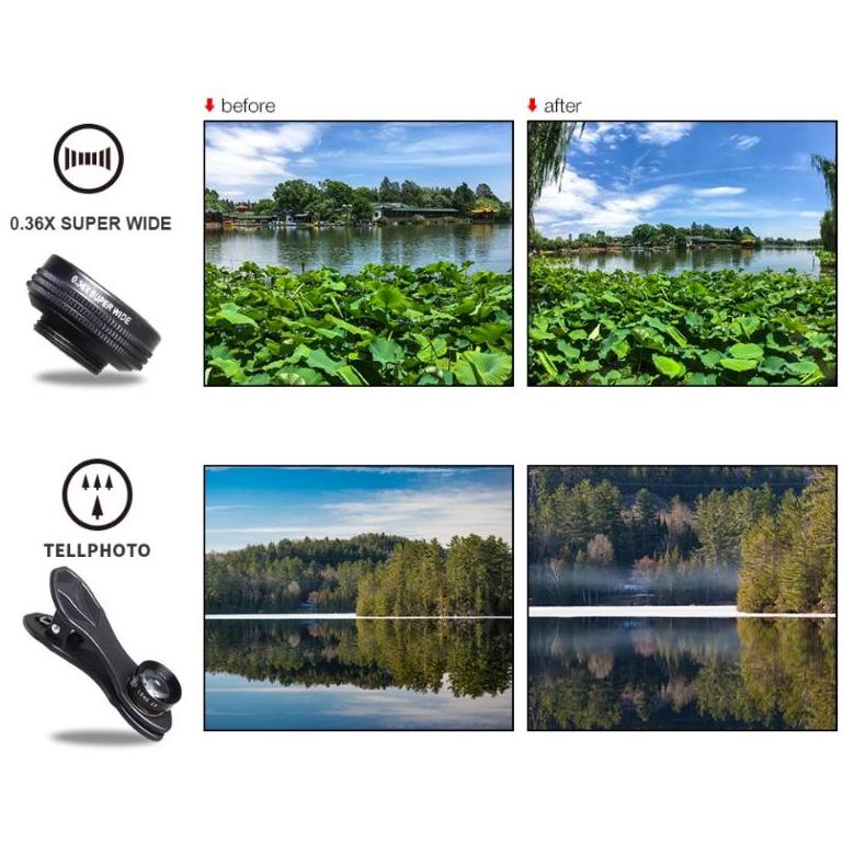 COD Lensa Hp Universal HD Wide Makro Telephoto Fisheye CPL [KODE 2605]