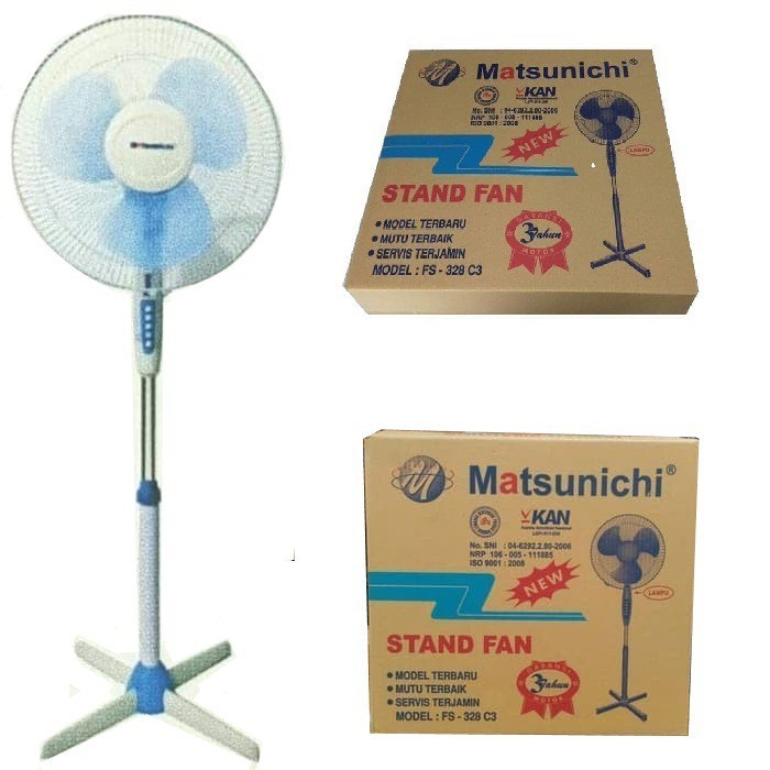 Mastsunichi FS 328 C3 Stand Fan Kaki Silang 16 Inch FS-328 C3 Kipas Angin Berdiri FS328 C3 / FS 328C3 / FS-328C3