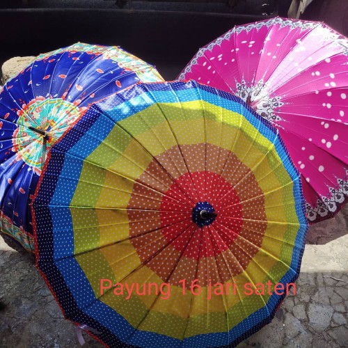 Payung Nagoya16 Jari NG062 Motif Kembang / NG063 Motif Gedung