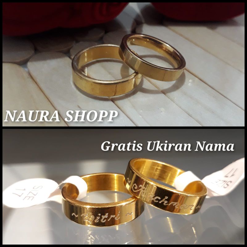 cincin couple ukiran nama