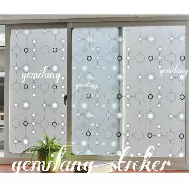STIKER KACA MOTIF BULAT TERBARU