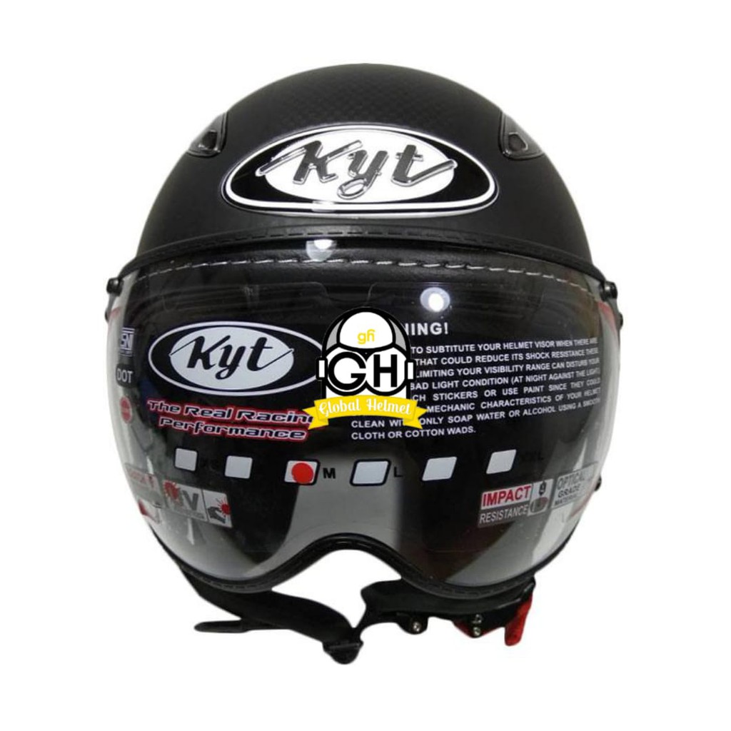 KYT HELM ELSICO #3 BLACK DOFF GUNMETAL SINGLE VISOR