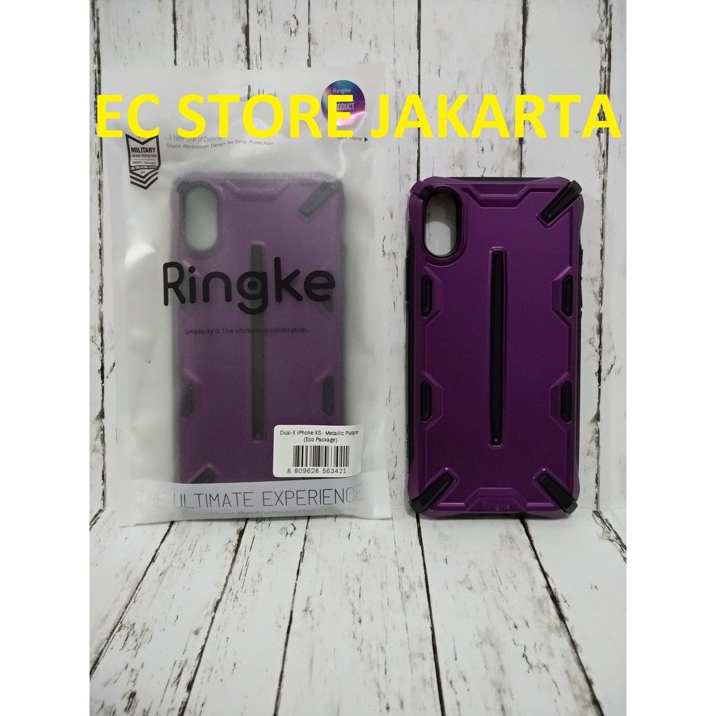 Original Ringke Dual X Casing For Apples iPhone XS 2018 Metallic Purple