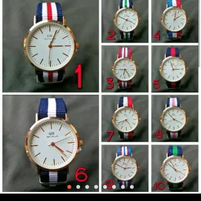dw jam tangan couple kanvas