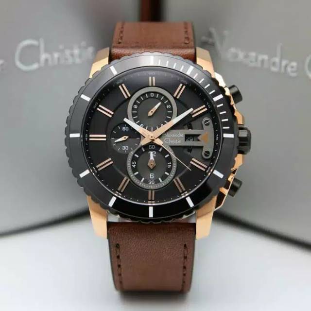 ALEXANDRE CHRISTIE PRIA AC 6527 MC ORIGINAL ( BROWN BLACK ROSEGOLD )