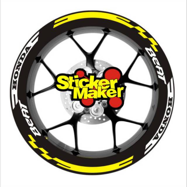 Sticker Cutting List Velg Honda Beat Stiker Pelek Honda Beat