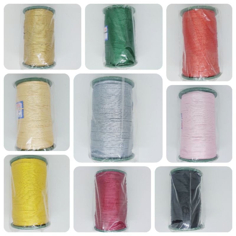 Tali satin 2mm atau tali cina 1 roll besar panjang 180 meter/200 yard triangel