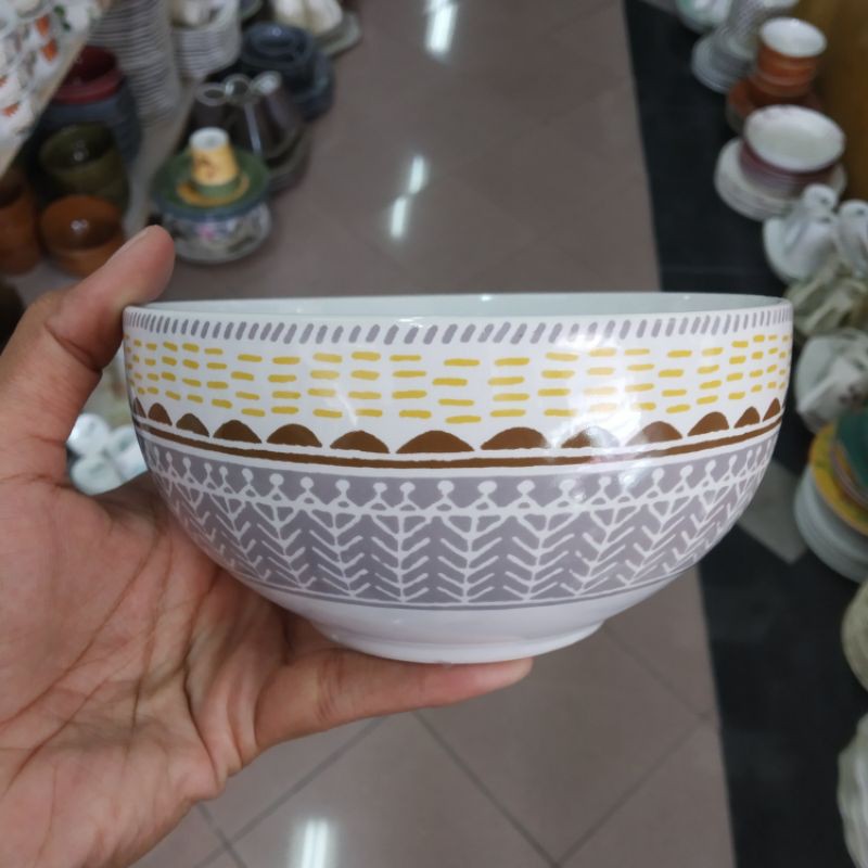 MANGKOK MANGKUK KERAMIK SANGO MOTIF MAROKO MAROCO HIAS DEKOR LEBARAN