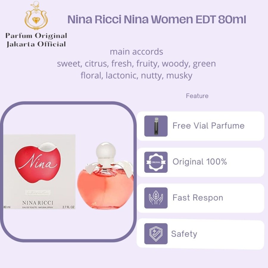 Parfum Parfume Perfume Asli Perawatan Kecantikan Original Import Branded Wanita Perempuan Cewek Nina
