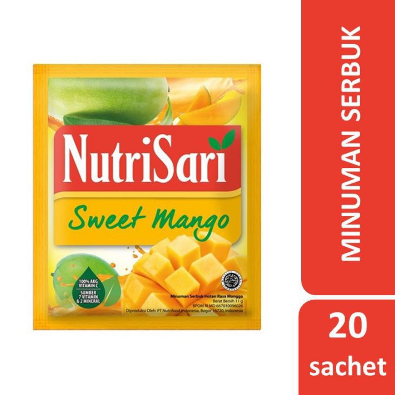 

Nutrisari Sweet Mango 11 gr 20 sachet