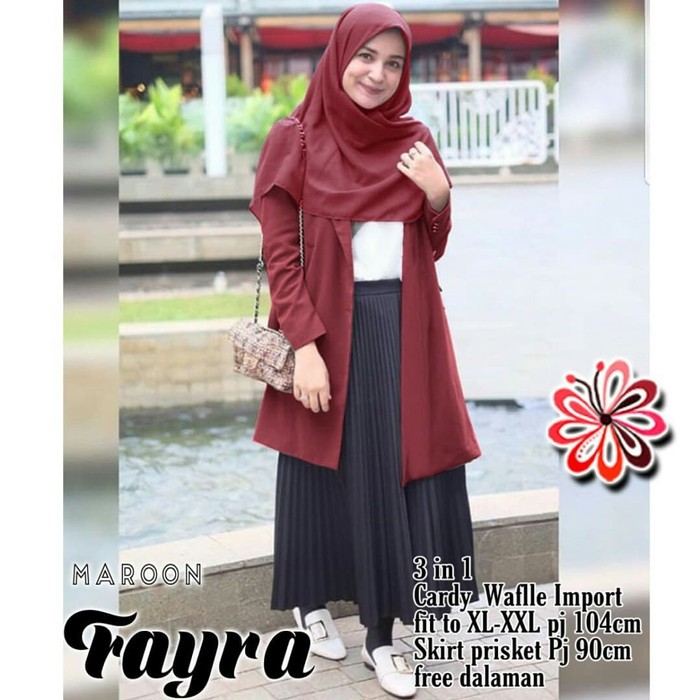 Jual Gamis Harian Buat Pergi Atau Dirumah Siera 3In1 Set Fayra Maroon  [Gamis 0152] Sgp Baju Gamis W 82Zkv Indonesia|Shopee Indonesia