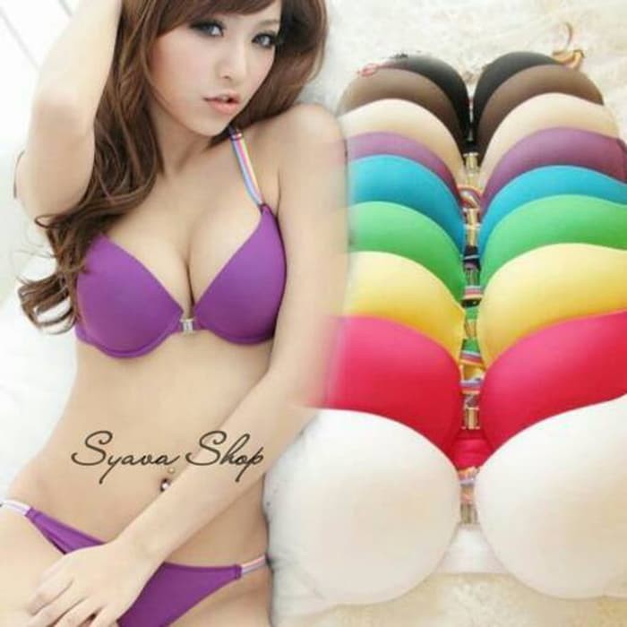 Bra Push Up Set Celana Dalam Seamless Bh Kaitan Depan