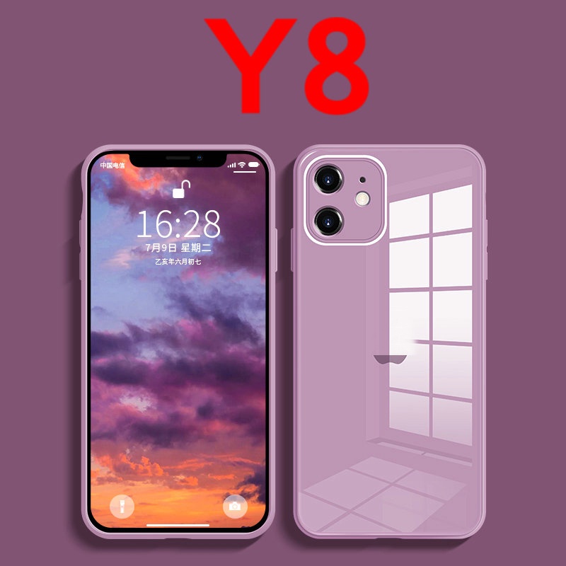 Case Handphone Bahan Hard Glass Aneka Warna untuk Apple 12 12pro Max Apple 11 11pro Max