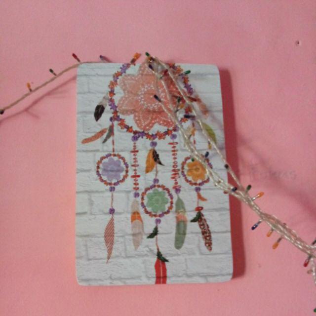 Walldecor Dekorasi Rumah  Kayu Poster  Rustic Ukuran 20x30cm Dream Cather