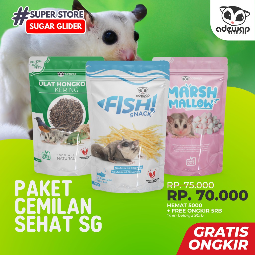 ADEWAP GLIDER Paket Hemat Cemilan Sugar Glider