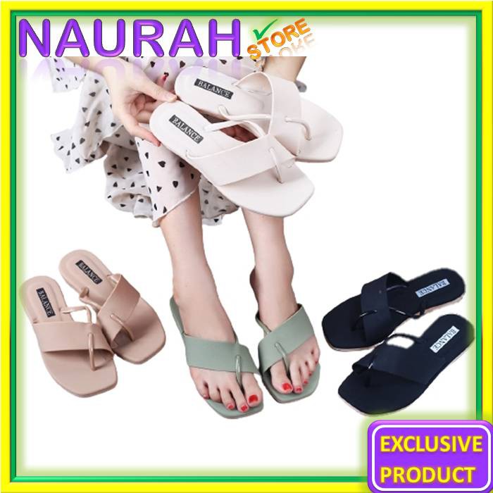 ✨ COD ✔️ Balance 1203 1 Sendal Jepit Sisi Kecil &amp; Lebar Sandal Wanita Original Jelly Lentur Elegant