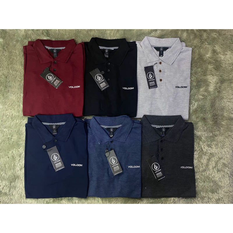 KAOS KERAH VOLCOM PRIA WANITA/HIGH QUALITY