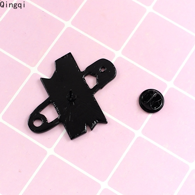 Bros Pin Enamel Bentuk Hati Kecil Tulisan You Are Safe with Me Warna Ungu Untuk Anak Perempuan