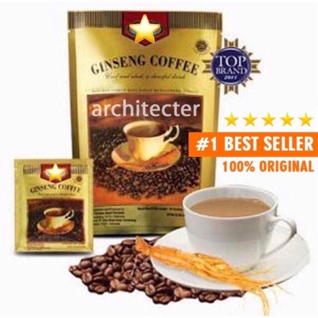 

H2J021 Ginseng Coffee Kopi Ginseng Asli Original Isi 20 Sachet Hyh1Yjj