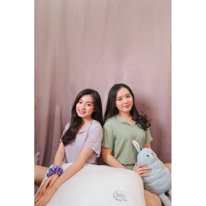 TIVOU Homie Set | Setelan Wanita | One Set | Satu Set Baju Rumah | Baju Santai | Baju Rumah | Baju R