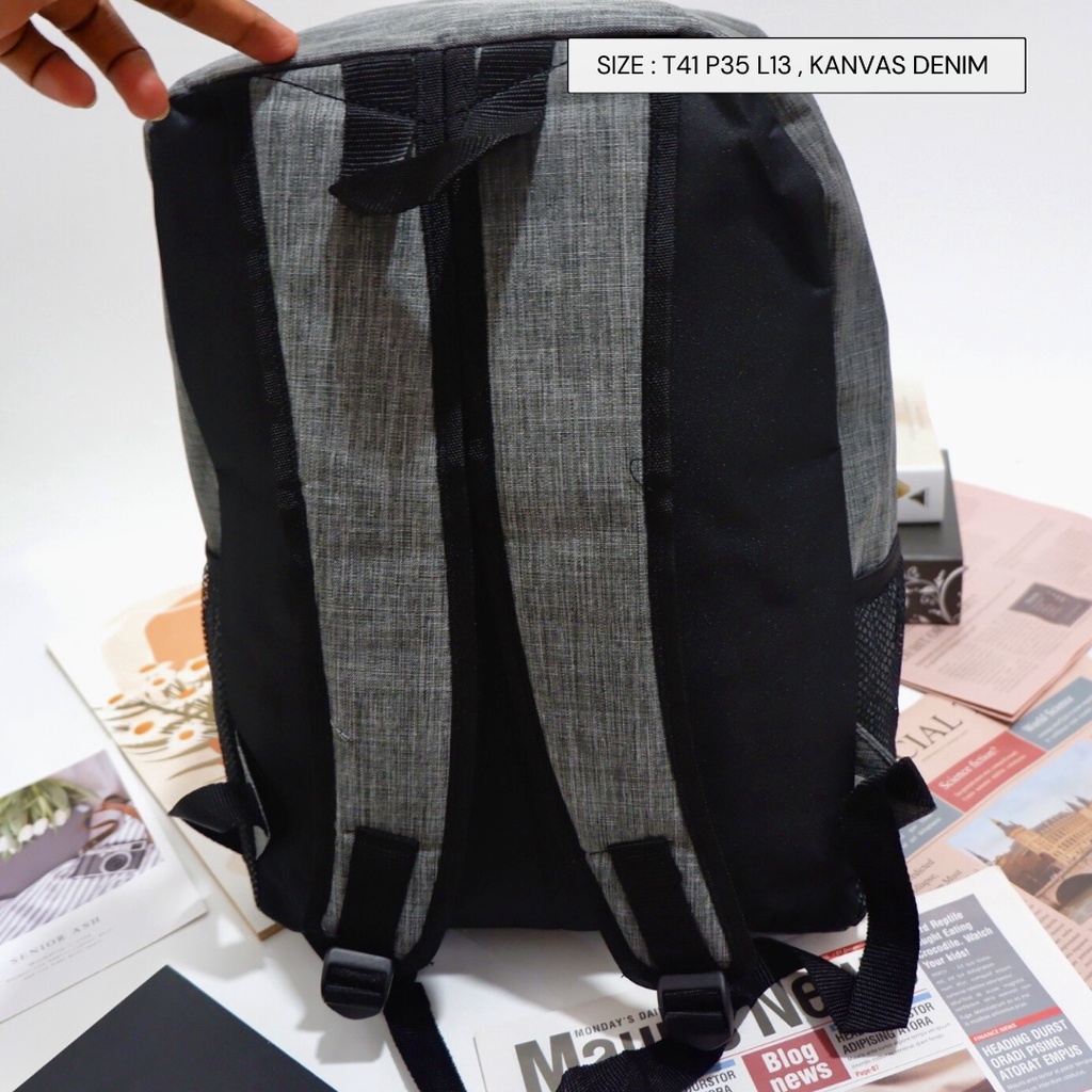 Tas Sekolah untuk Putra Remaja Fashion Ransel untuk Backpack Anak laki laki motif doodle murah COD