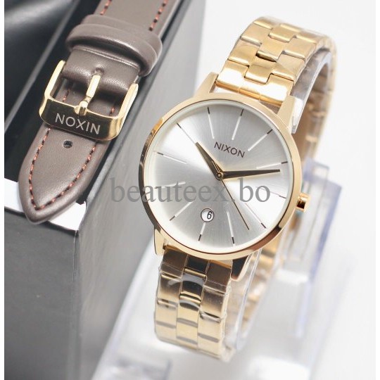 SALE Jam Tangan Wanita Elegant Exclusive NIXON Italy Paket Premium Watch Gold HANYA DI BULAN MEI
