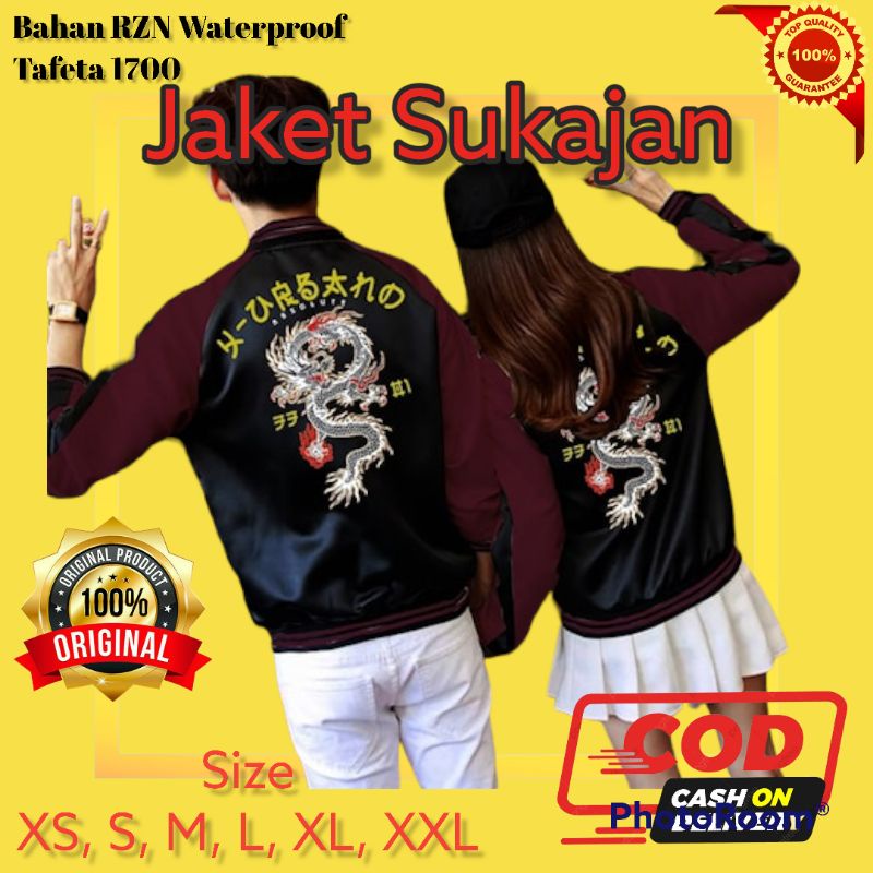 jaket sukajan japanese japan jepang dragon naga original x urband absolute jacket baseball basebal b