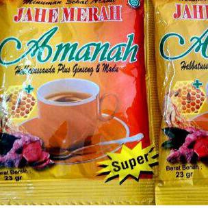 

Jahe Merah Amanah Super isi 12 sachet | Jahe Merah Super plus Ginseng dan Madu ( 1 renceng )