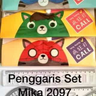 Jual Penggaris segitiga set kemasan mika/tas,segitiga set,ruller set