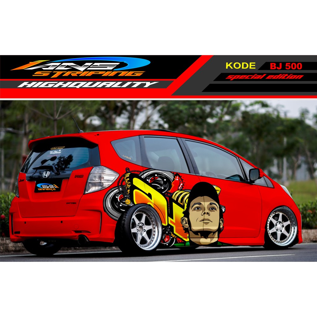 VARIASI STICKER MOBIL JAZZ BRIO AGYA AYLA AVANZA YARIS VIOS / DECAL STICKER MOBIL / STIKER MOBIL