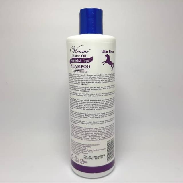 VIENNA BLUE HORSE NOURIS &amp; REPAIR SHAMPOO 350 ml BPOM