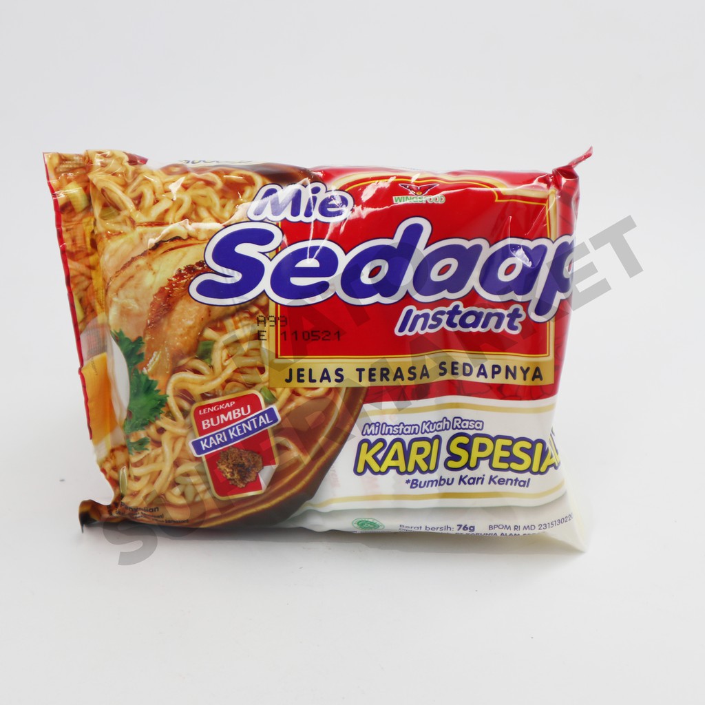 

Mie Sedap Kari Special Bumbu Kari Kental 75gram