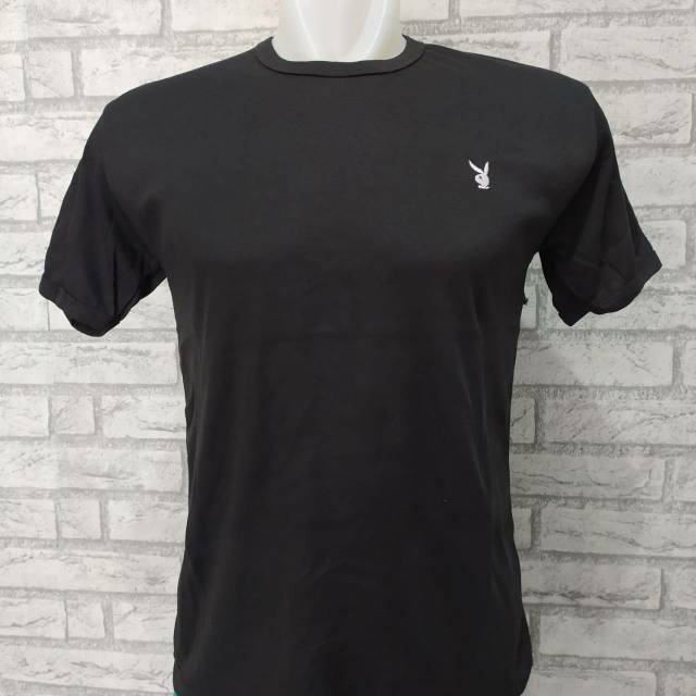 KAOS POLOS BAJU DALAM PRIA OBLONG ONECK T-SHIRT BODYFIT LENGAN PENDEK PLAYBOY