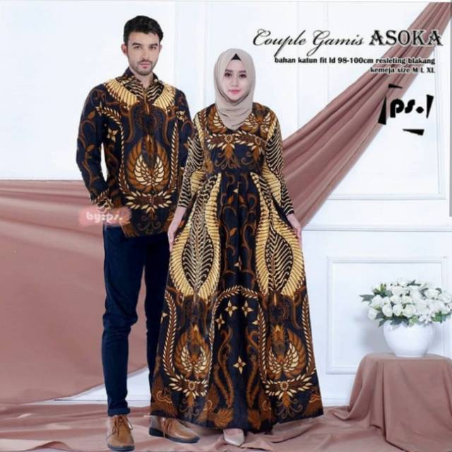 Gamis Batik Couple Kemeja Asoka 02