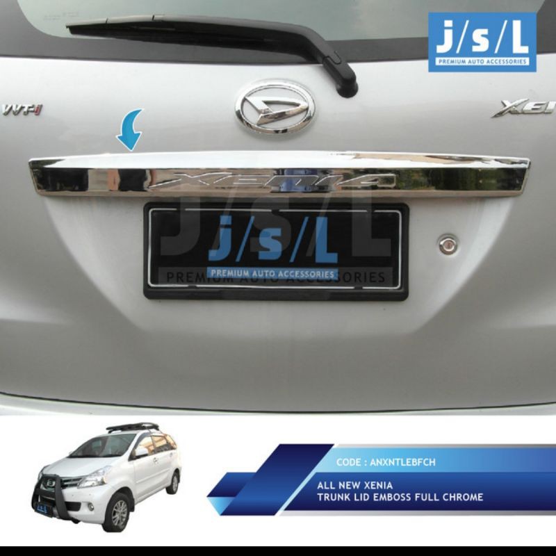 Trunk lid all new Avanza embozz full chrome jsl embos