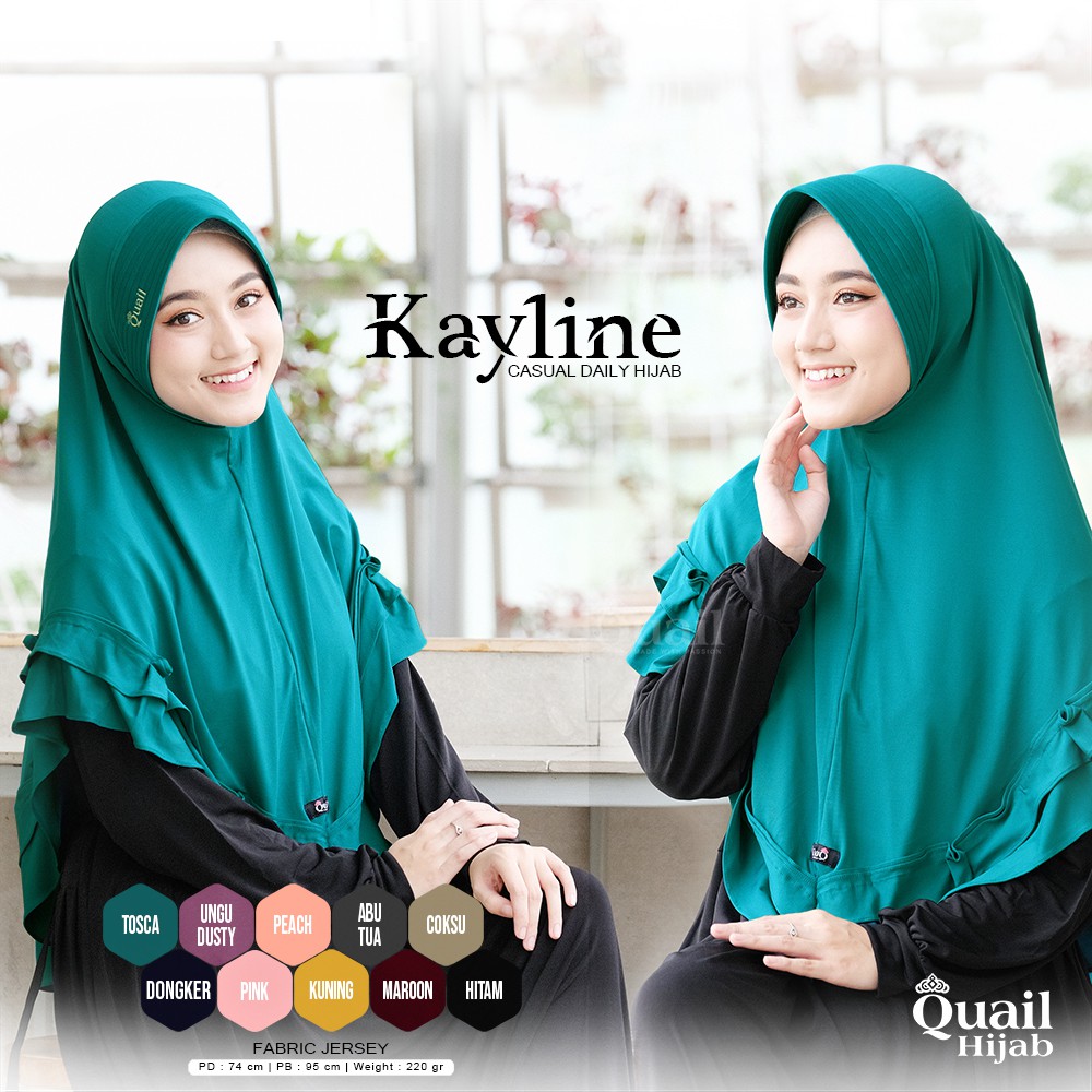 KAYLINE QUAIL HIJAB INSTAN | PREMIUM JILBAB ORI QUAIL
