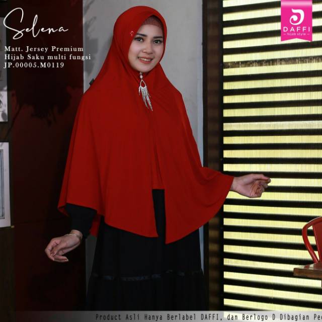 Promo Spesial Selena ORI Daffi Hijab Instant Jersey Saku Depan Jumbo