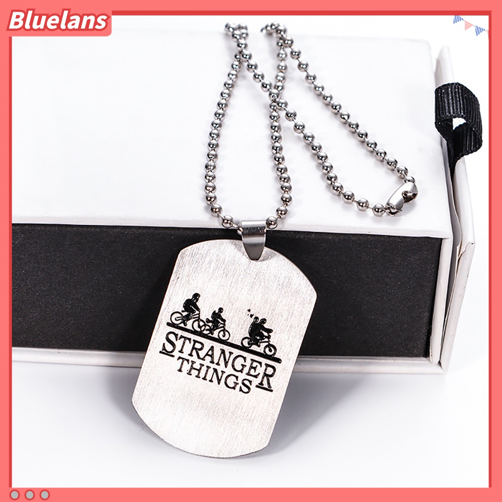Kalung Liontin Tulisan Stranger Things Untuk Pesta Pernikahan
