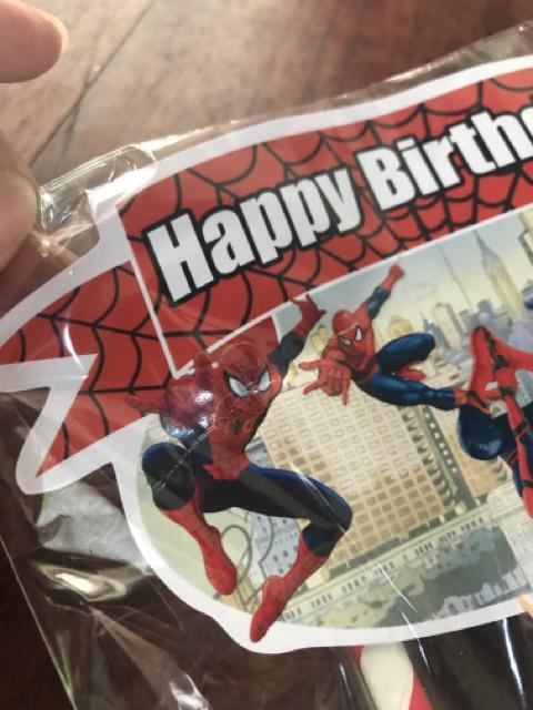 Hiasan Kue Cake Topper Birthday C1 Spiderman Isi 7