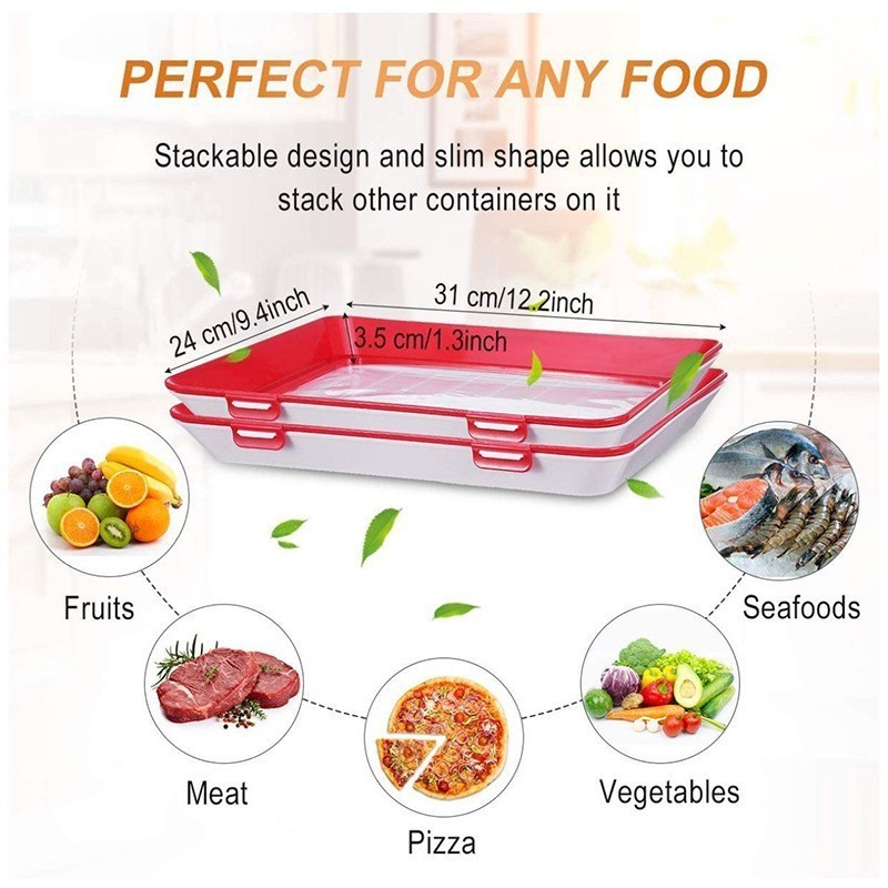 WADAH Silicone Vakum Tray Food Tempat Penyimpanan Makanan