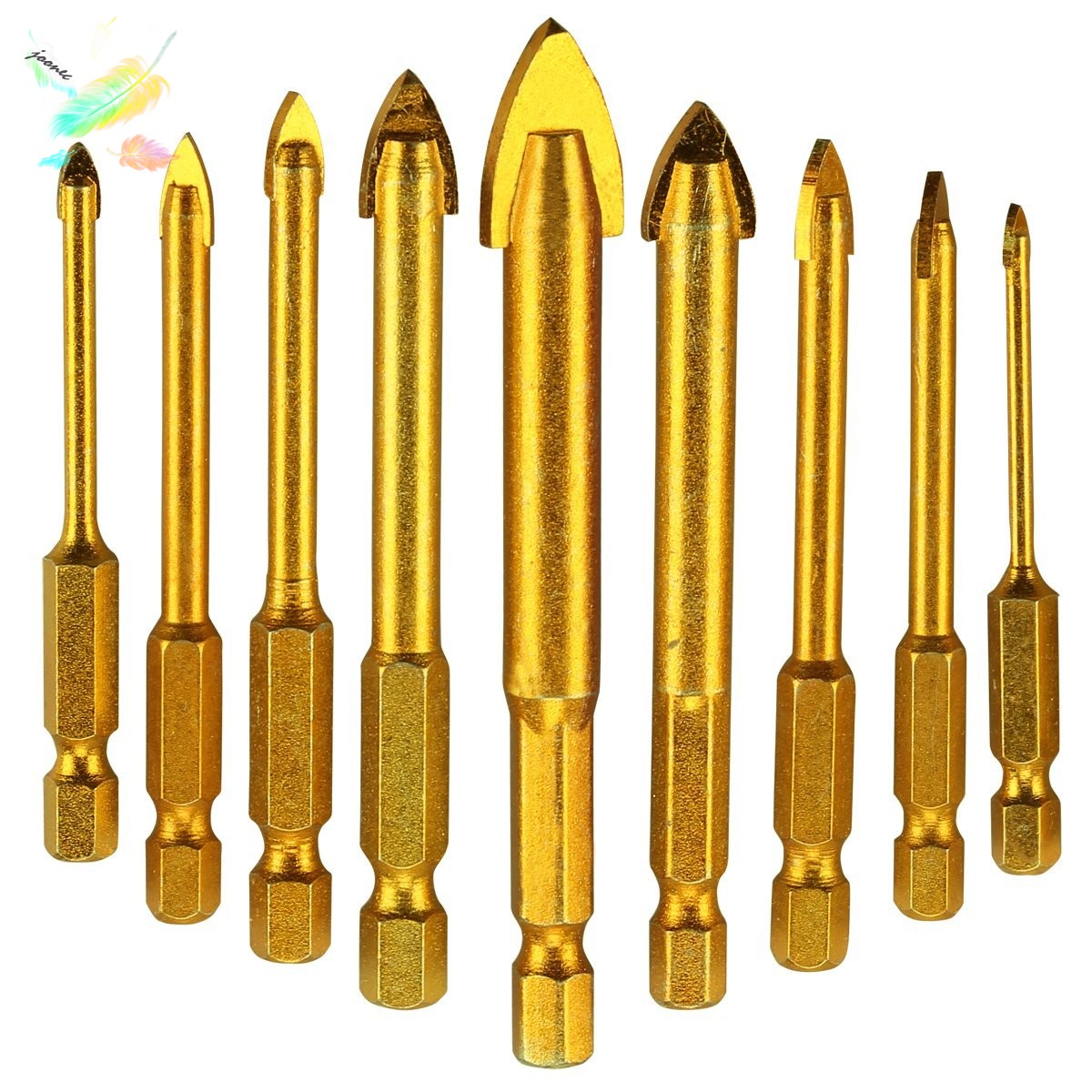 9 Pcs Tile Drill Ceramic Drill Set Of Glass Drill Bits Set Hexagon Tile Drill Set Glass Tile Drilling Tool For Mirrors Glass Tiles 3 4 5 6 8 10 12mm Shopee Indonesia