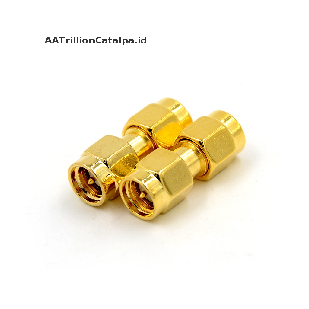 2pcs Adapter Konektor Coaxial RF SMA Male Ke SMA Male