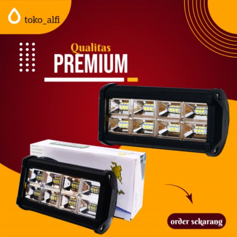 lampu sorot putih 72 watt terang led cree mobil 24 mata 12 24 volt persegi panjang 2 susun set breke