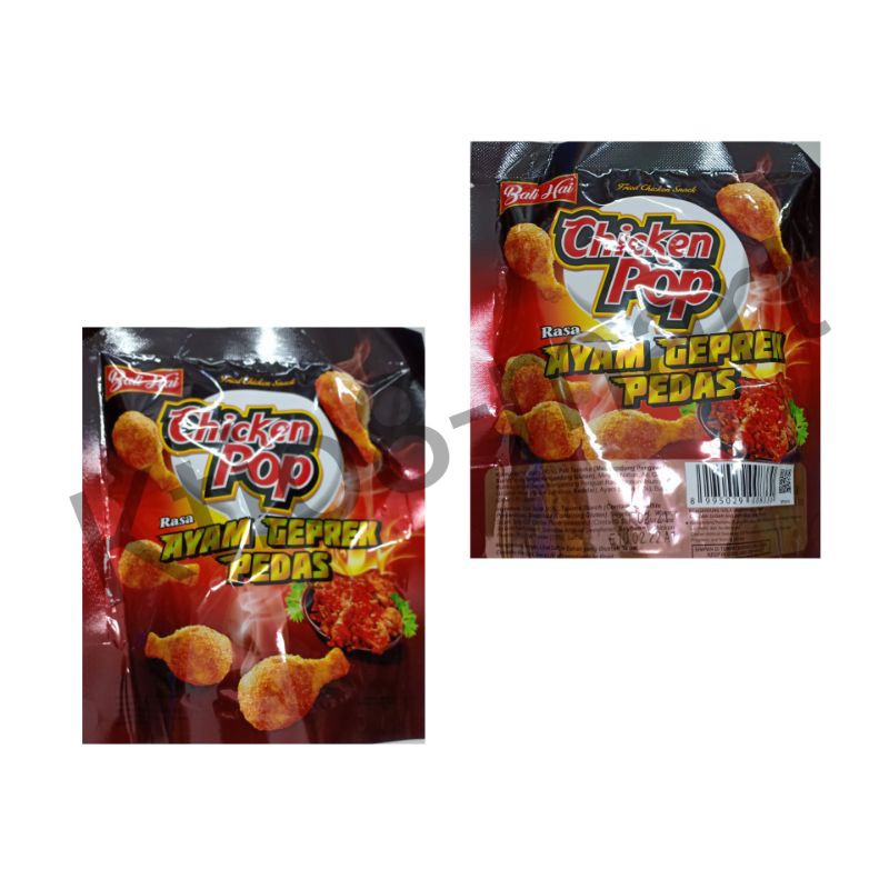 

Bali Hai Chicken Pop 40gr/ Rasa ayam Geprek Pedas/Fried Chicken Snacks