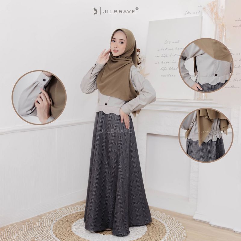 Jilbrave Arin Dress | Jilbrave Official Shop - Faezia